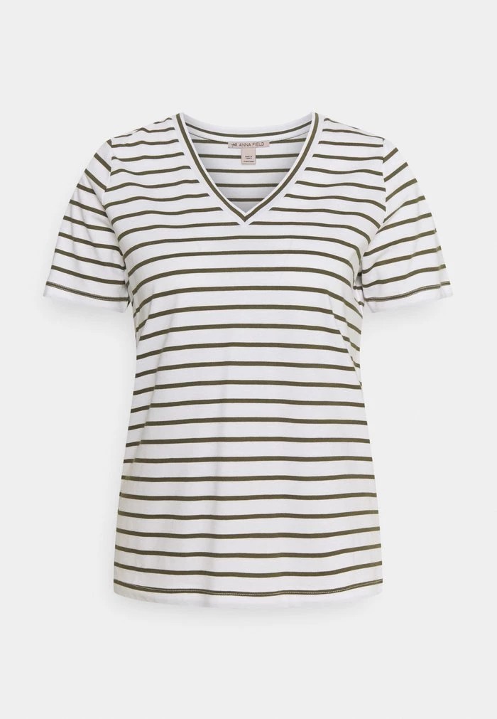 T-Shirt ANNA FIELD Anna Field Print T-shirt Blanche Femme | EAX-7290677